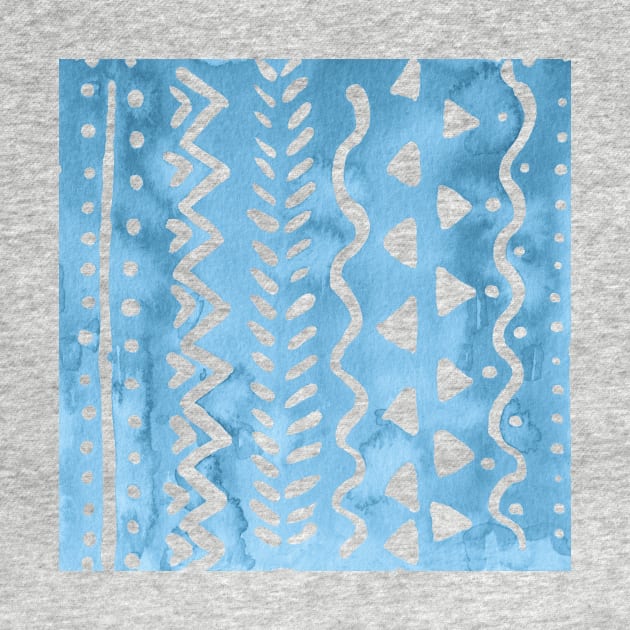 Loose boho chic pattern - blue by wackapacka